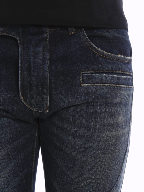 Balmain buy online Ripped biker jeans