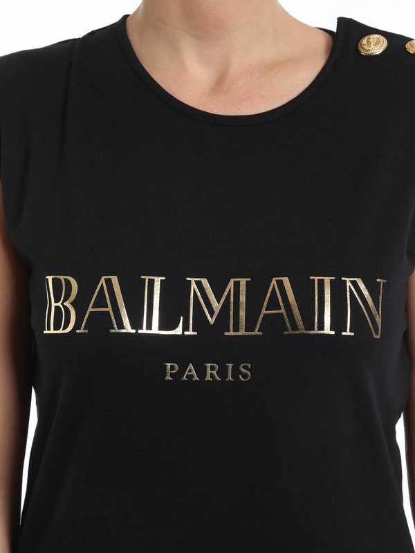 Balmain buy online Sleeveless t-shirt with logo