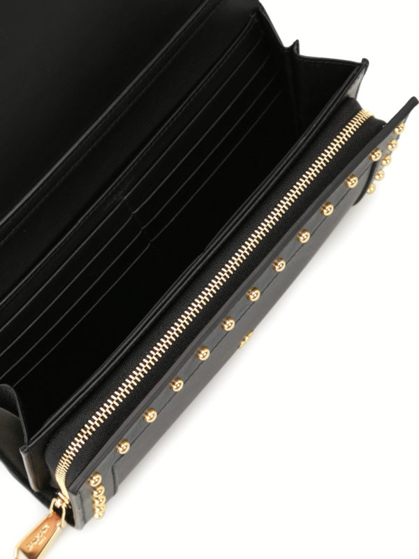 Balmain buy online Smooth leather wallet clutch