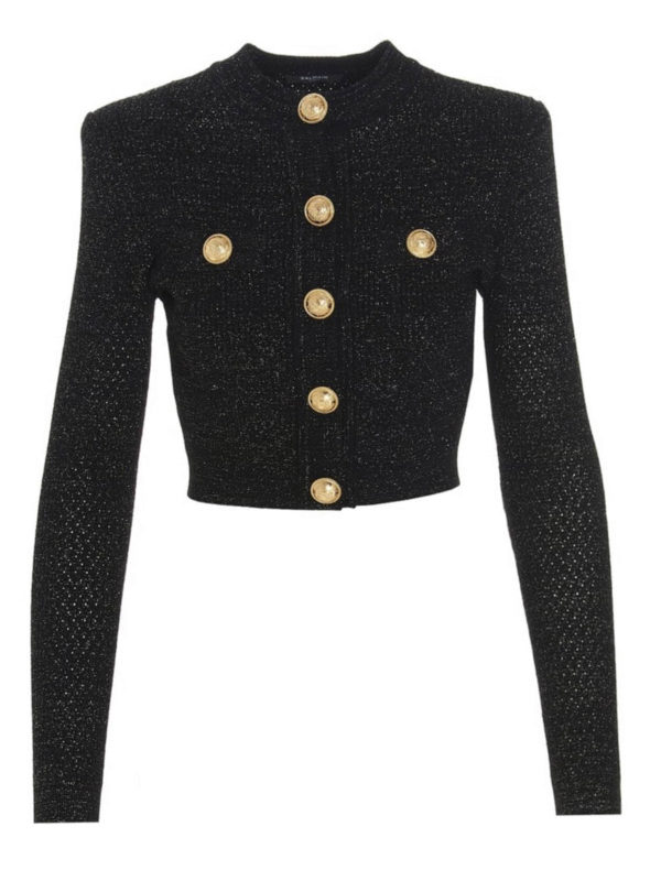 Balmain: Cardigans - Cardigan - Schwarz