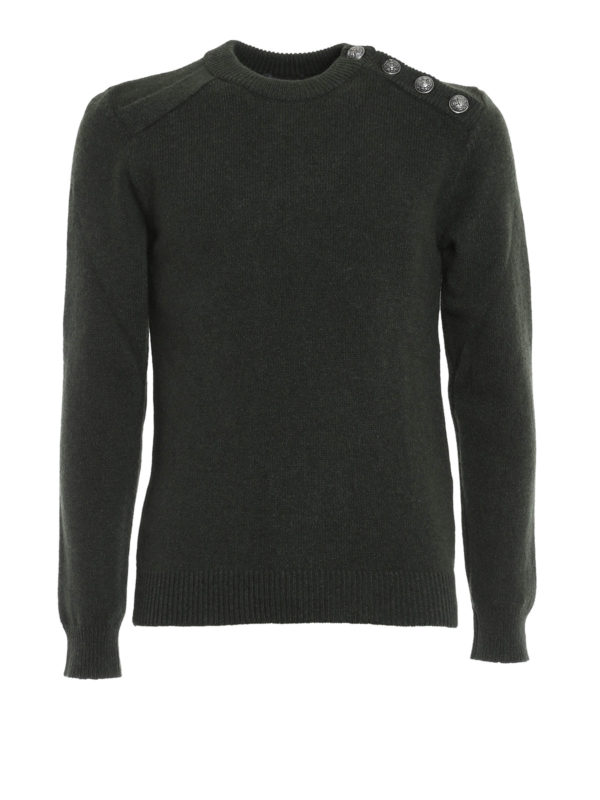 Balmain: crew necks - Sweater with buttons