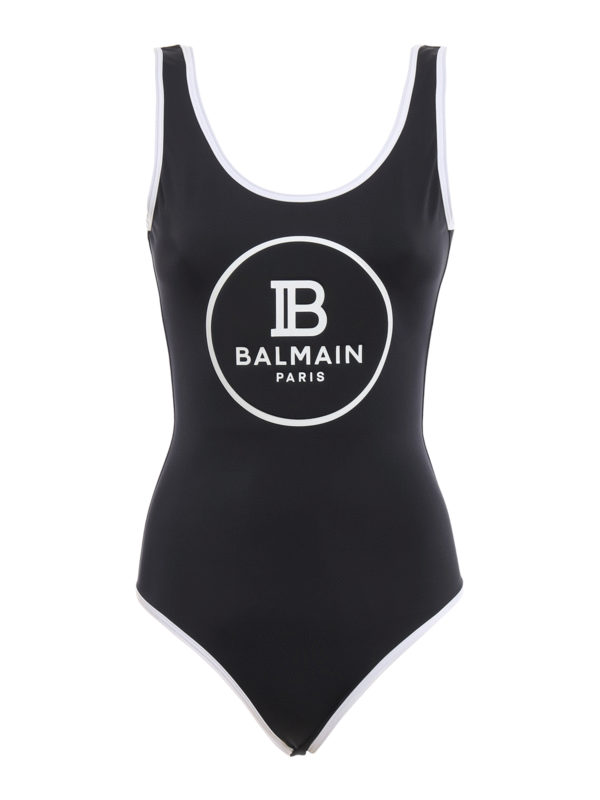 Balmain: Badeanzüge - Badeanzug - Schwarz