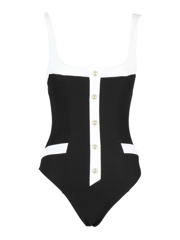 Balmain: Badeanzüge - Badeanzug - Schwarz