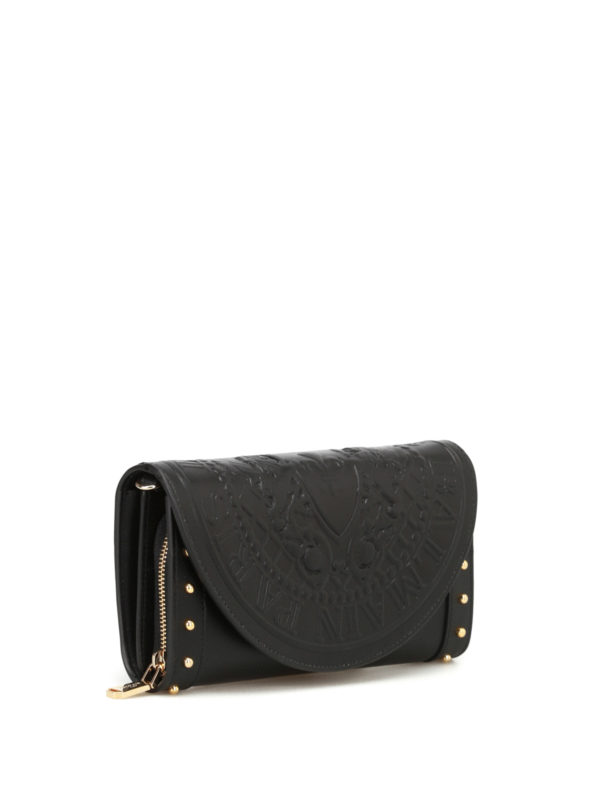 Balmain: clutches online - Smooth leather wallet clutch