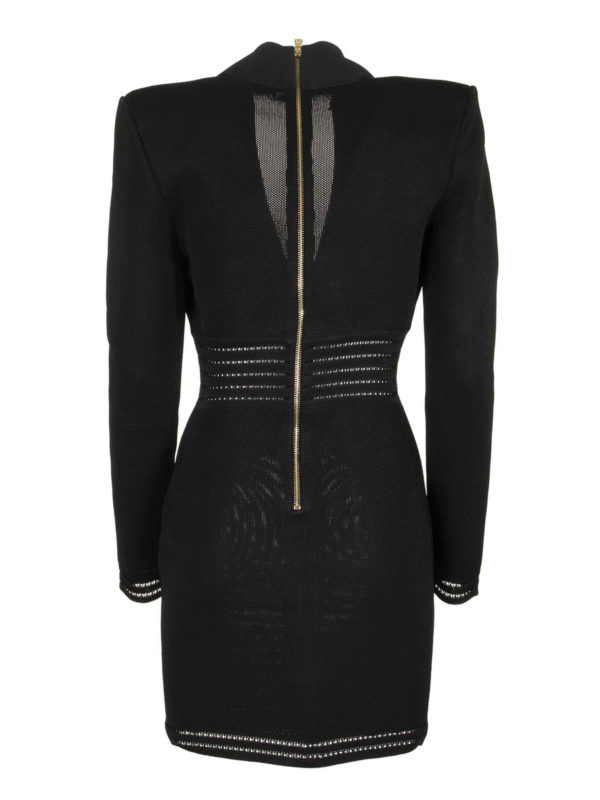 Balmain: cocktail dresses online - Knitted blazer style dress