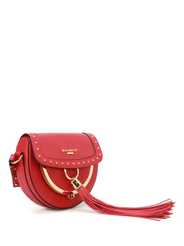 Balmain: Umhängetaschen online - Umhängetasche - Rot