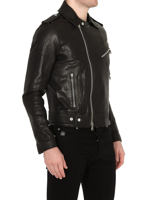 Balmain: Lederjacken online - Lederjacke - Schwarz