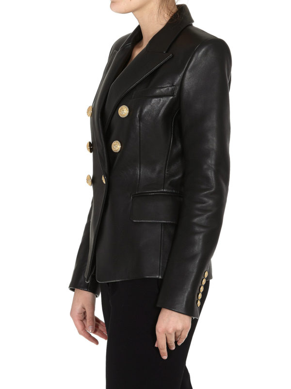 Balmain: Lederjacken online - Lederjacke - Schwarz