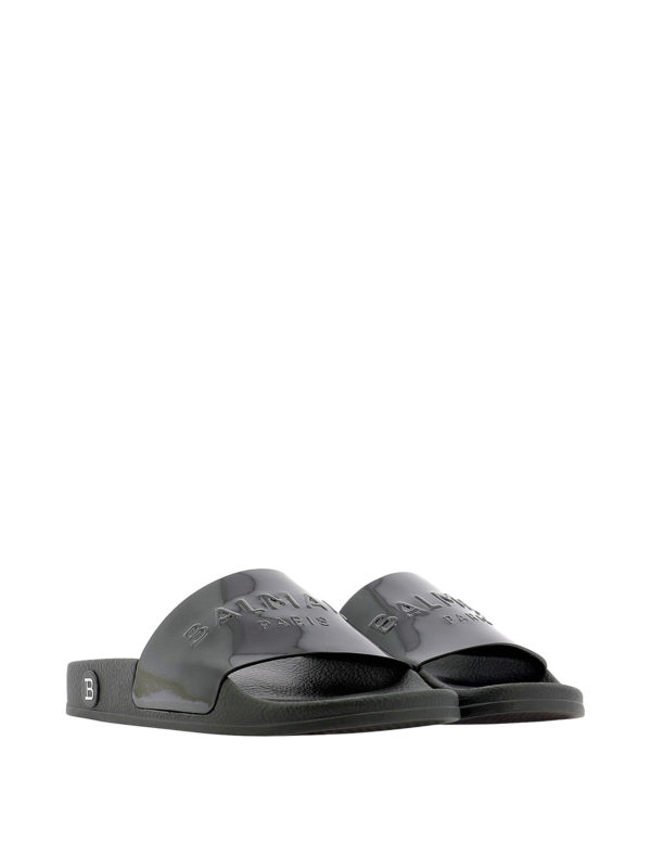 Balmain: Loafers & Slippers online - Leather slides