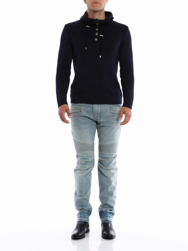 Balmain: Jeans pitillos online - Vaqueros Pitillos Azules