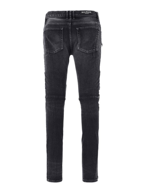 Balmain: Jeans pitillos online - Vaqueros Pitillos - Negro