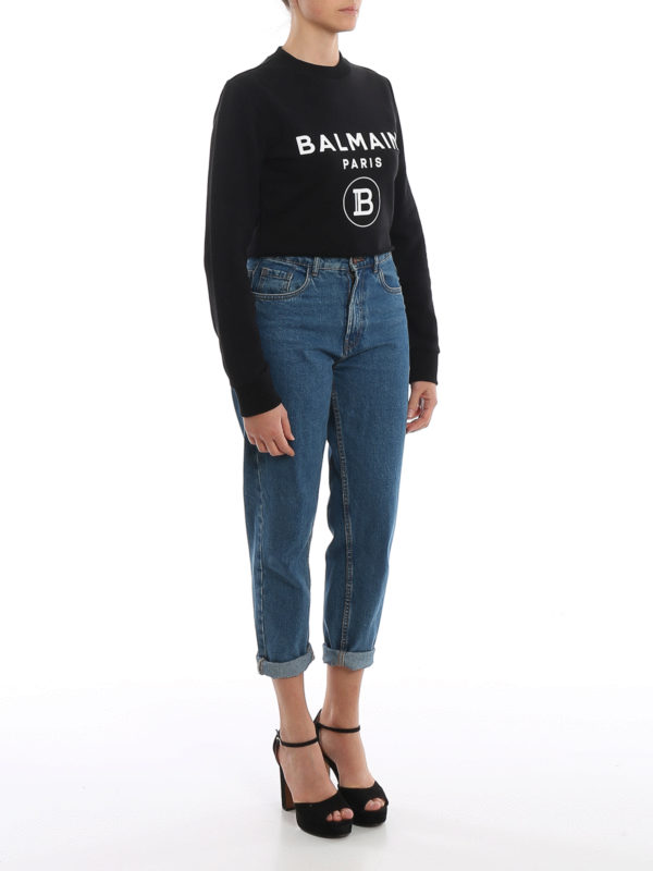 Balmain: Sweatshirts und Pullover online - Sweatshirt - Schwarz