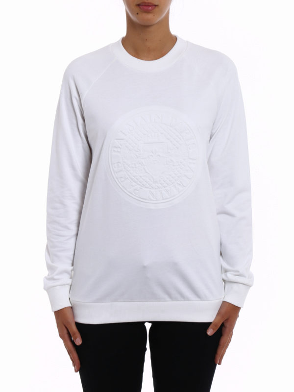 Balmain: Sudaderas y suéteres online - Sudadera - Blanco