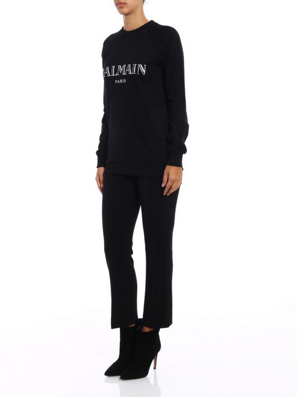 Balmain: Sweatshirts & Sweaters online - Logo print sweatshirt