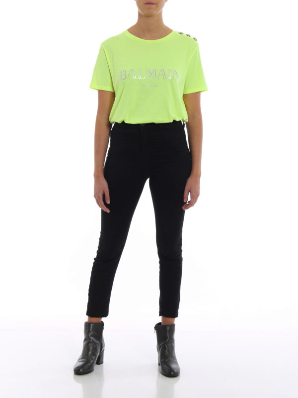 Balmain: Tシャツ online - Tシャツ - イエロー