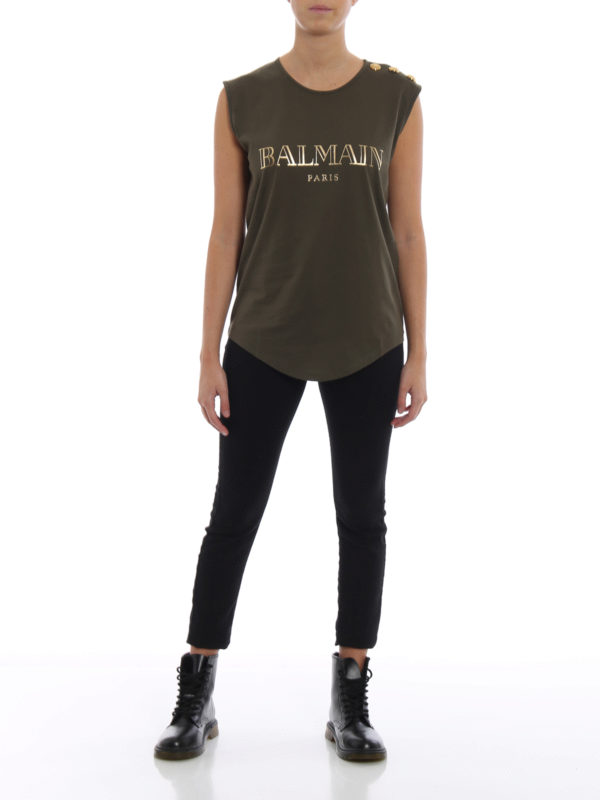 Balmain: Tops und Tank Tops online - Top - Weiß