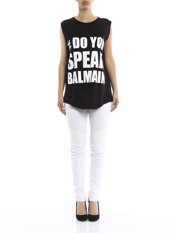 Balmain: Tops & Tank tops online - Printed tank top