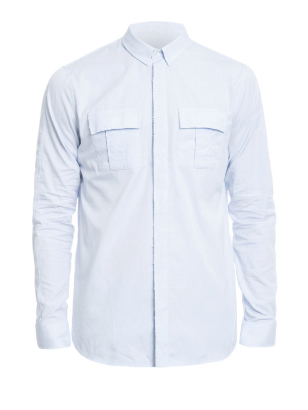 Balmain: Hemden - Hemd Fur Herren - Hellblau