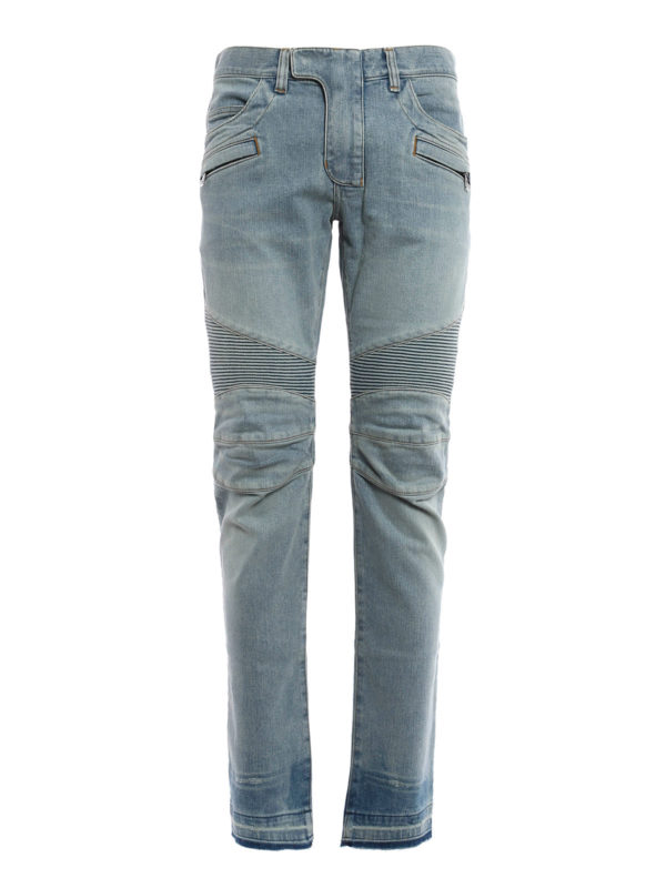 Balmain: Jeans pitillos - Vaqueros Pitillos Azules
