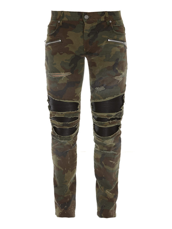 Balmain: Jeans pitillos - Vaqueros Pitillos - Beis