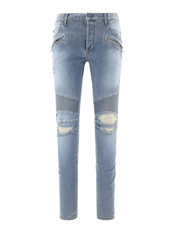 Balmain: skinny jeans - Ripped jeans
