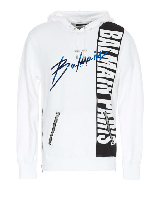 Balmain: Sweatshirts und Pullover - Sweatshirt - Weiß