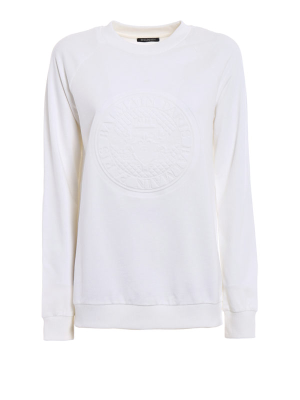 Balmain: Sudaderas y suéteres - Sudadera - Blanco