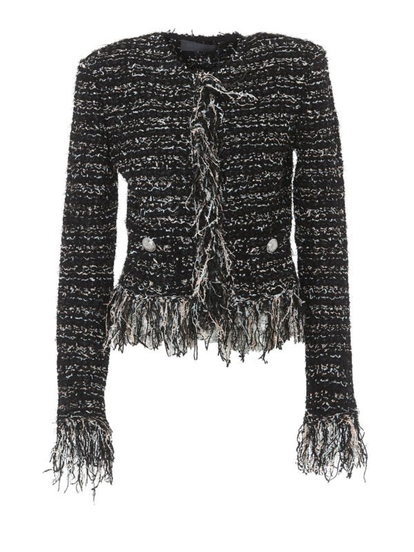 Balmain: Tailored & Dinner - Fringed tweed jacket