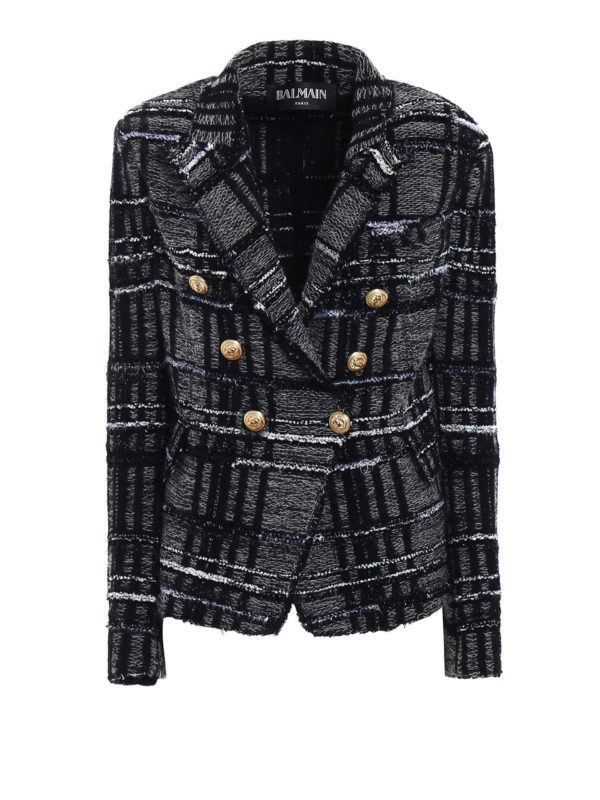 Balmain Tweed unstructured blazer Black Women 107280832MC5062