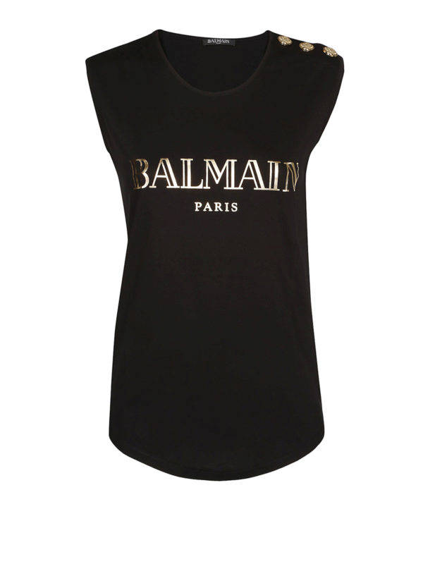 Balmain: Tops und Tank Tops - Top - Schwarz
