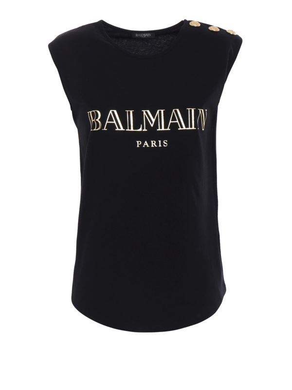 Balmain: Tops und Tank Tops - Top - Schwarz