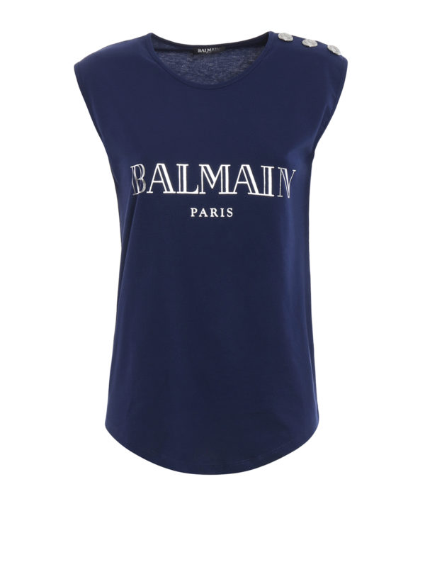 Balmain: Tops & Débardeurs - Top - Bleu