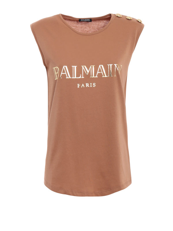 Balmain: Tops und Tank Tops - Top - Dunkelrosa