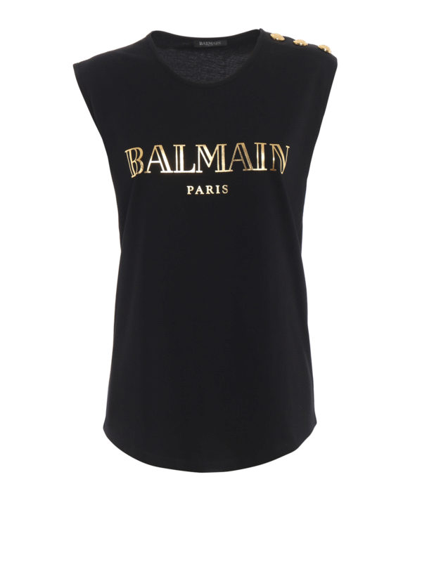 Balmain: Tops und Tank Tops - Top - Schwarz
