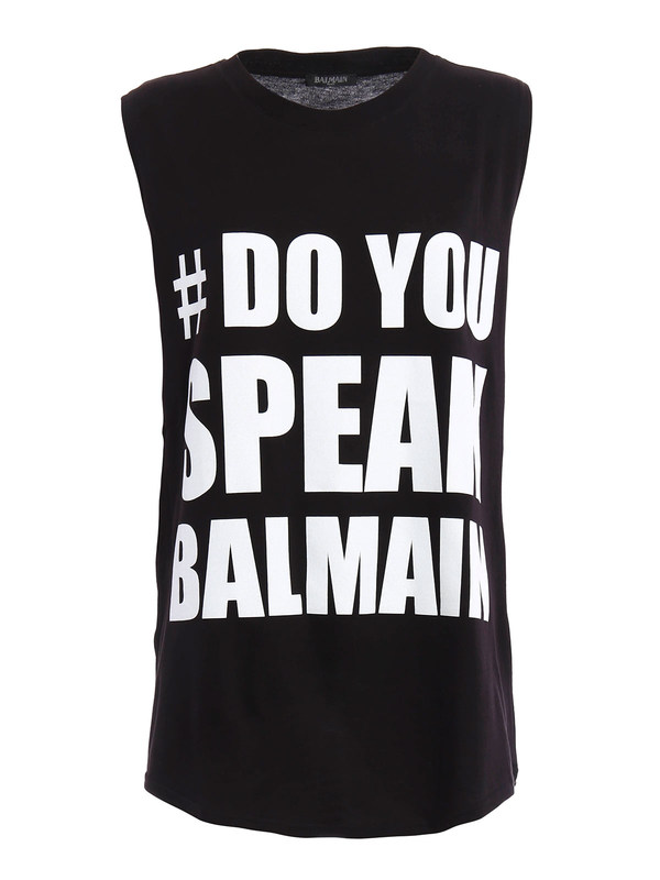 Balmain: Tops & Tank tops - Printed tank top