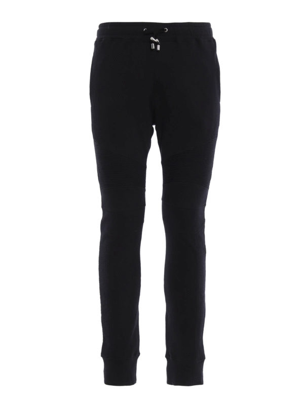 Balmain: tracksuit bottoms - Biker tracksuit bottom