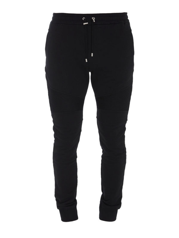 Balmain: スウェットパンツ - トラックスーツ ボトムス - 黒
