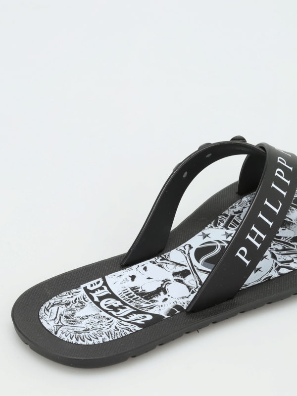 Bangor rubber slippers shop online: PHILIPP PLEIN