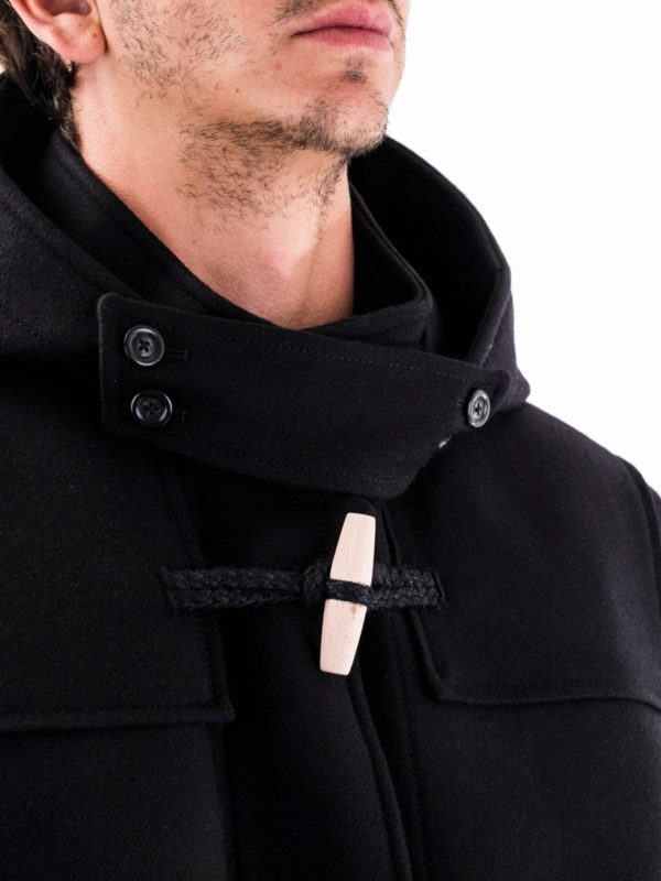 BARACUTA buy online Wool neoprene blend duffle coat
