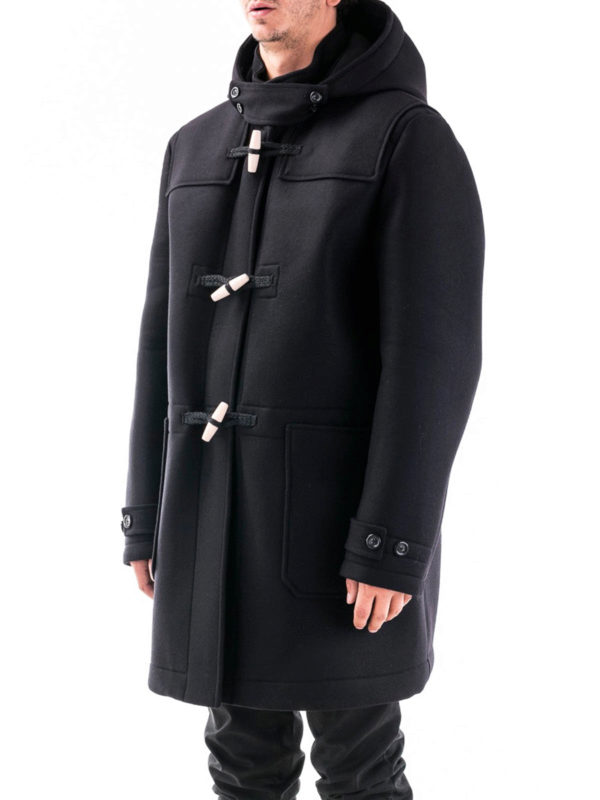 BARACUTA: short coats online - Wool neoprene blend duffle coat
