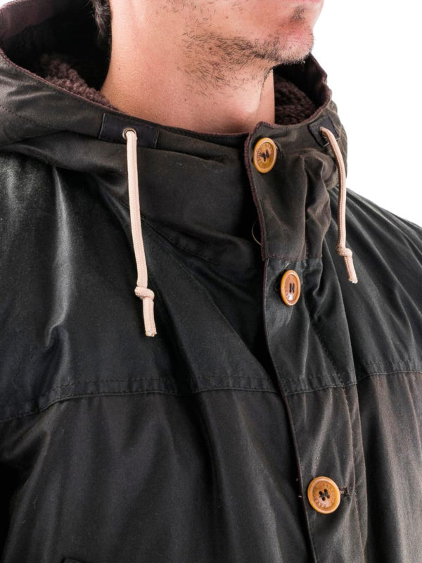 BARBOUR buy online Game Waxed padded parka