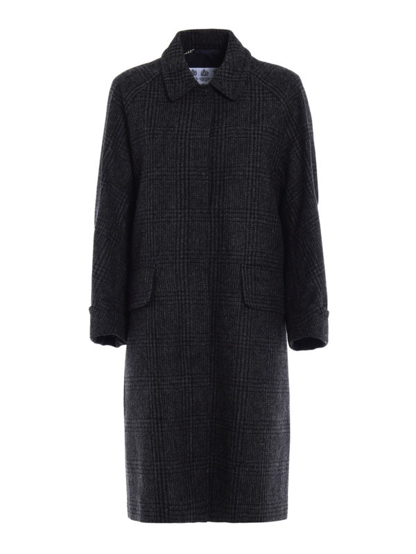 BARBOUR: knee length coats - Moulton Jacket wool coat