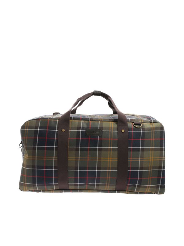 BARBOUR: Luggage & Travel bags - Tartan bag in green and brown