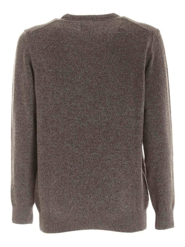 BARBOUR: maglia collo rotondo online - Pullover Tisbury speckle marrone