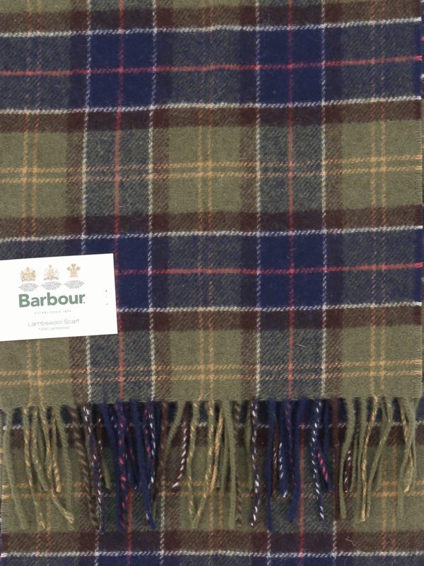 BARBOUR: scarves online - Tartan wool scarf