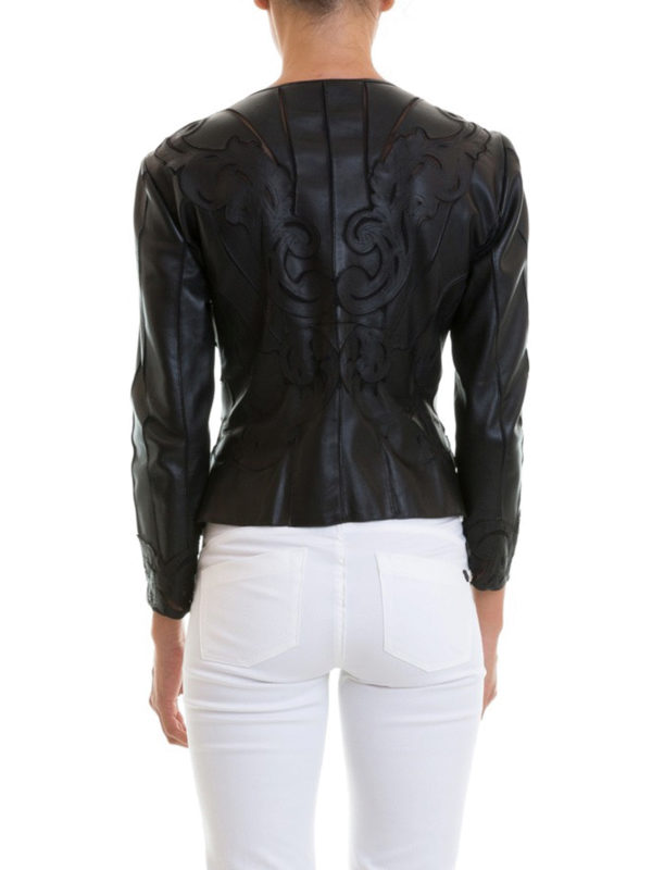 Lederjacke - Schwarz shop online: VERSACE COLLECTION