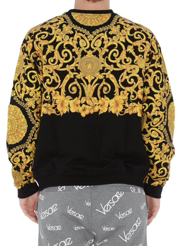 Baroque print sweatshirt shop online: VERSACE