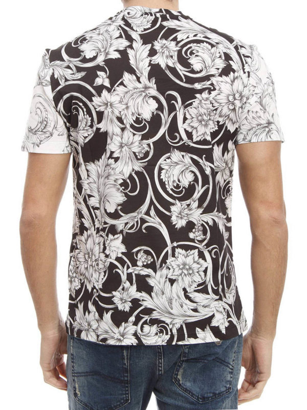 Baroque print T-shirt shop online: VERSACE