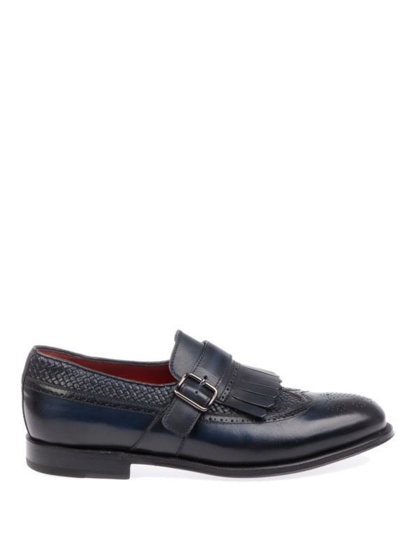 Barrett Monk strap in pelle fumé con dettagli brogue