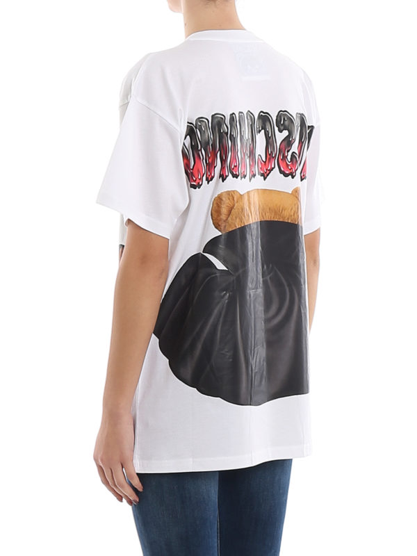 T-shirt oversize con stampa Bat Teddy shop online: MOSCHINO